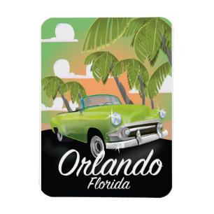 Orlando Florida vintage reisposter Magneet