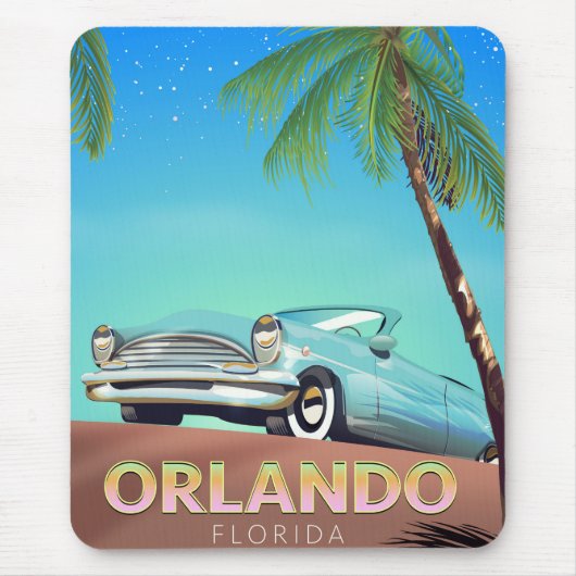 Orlando Florida vintage reisposter, Muismat (Voorkant)