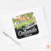 Orlando Florida vintage reisposter Vierkante Sticker (Envelop)