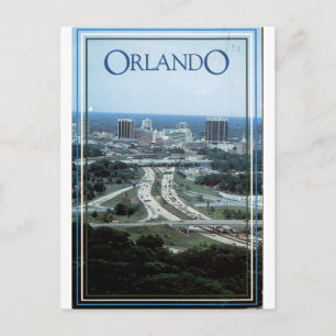 Orlando Florida Vintage Skyline Portretweergave Briefkaart