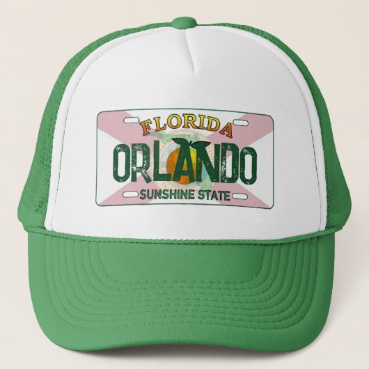 Orlando Florida vlag licentie bord pet (Voorkant)