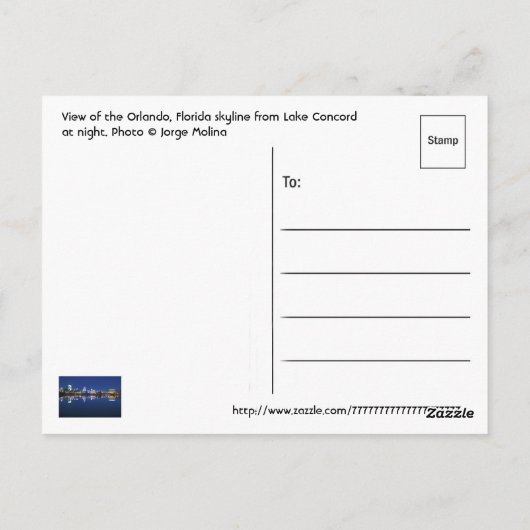 Orlando, Florida, VS Briefkaart (Achterkant)