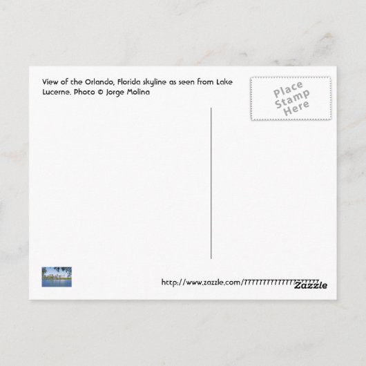 Orlando, Florida, VS Briefkaart (Achterkant)