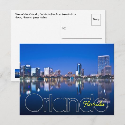 Orlando, Florida, VS Briefkaart (Voorkant / Achterkant)