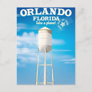 Orlando, Florida Watertoren reisprint. Briefkaart