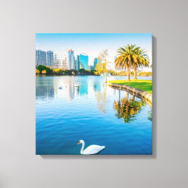 Orlando Florida Wrapped Canvas Art 16.80 x 17.50" Afdruk