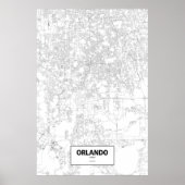 Orlando, Florida (zwart op wit) Poster (Voorkant)
