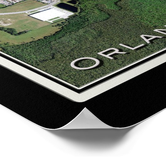 Orlando Intl Airport Florida Satellite Map Poster (Hoek)