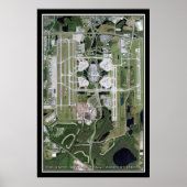 Orlando Intl Airport Florida Satellite Map Poster (Voorkant)