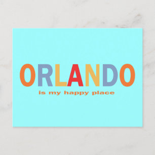Orlando is mijn Happy Place Typografie Briefkaart