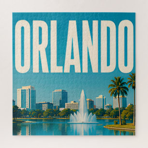 Orlando Lake Eola en downtown skyline Legpuzzel
