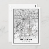Orlando Map Briefkaart (Voorkant / Achterkant)