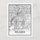 Orlando Map Briefkaart (Voorkant)