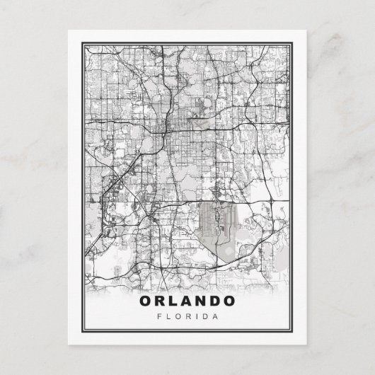 Orlando Map Briefkaart (Voorkant)