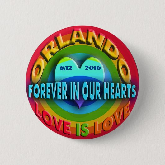 Orlando Memorial Ronde Button 5,7 Cm (Voorkant)