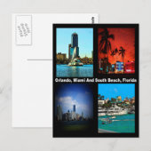 Orlando, Miami, South Beach Collage Briefkaart (Voorkant / Achterkant)