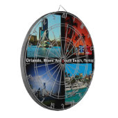 Orlando, Miami, Zuid-Beach Collage Dartbord (Voorkant Links)