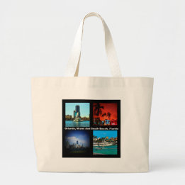 Orlando, Miami, Zuid-Beach Collage Grote Tote Bag