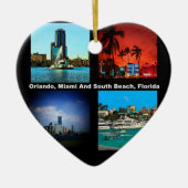 Orlando, Miami, Zuid-Beach Collage Keramisch Ornament (Voorkant)