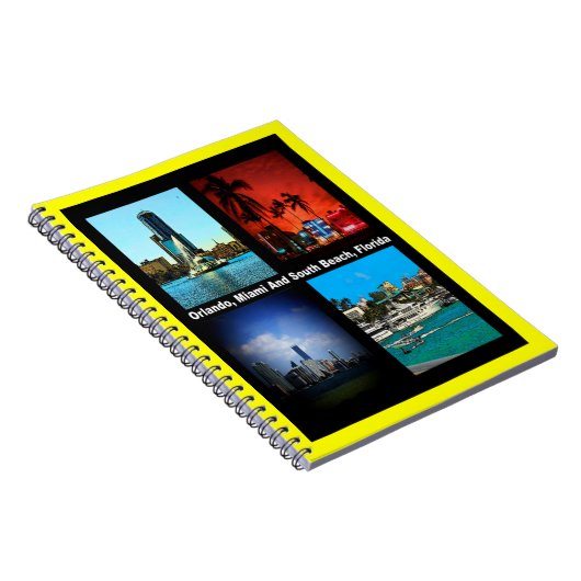 Orlando, Miami, Zuid-Beach Collage Notitieboek (Rechterzijde)