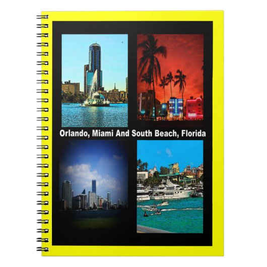 Orlando, Miami, Zuid-Beach Collage Notitieboek (Voorkant)