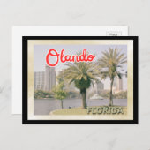 Orlando Palm Tree Vintage Travel Briefkaart (Voorkant / Achterkant)