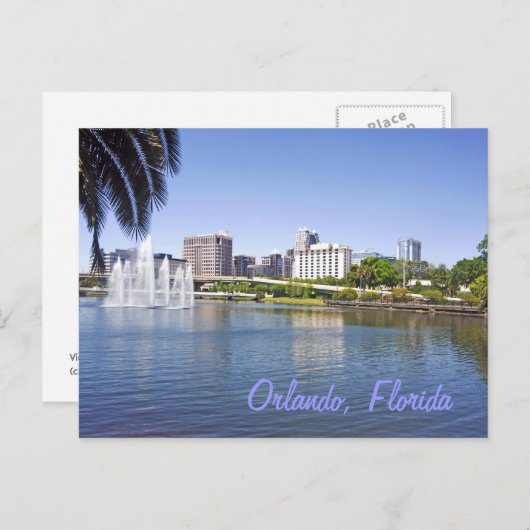 Orlando reflecties op het Lucerne-meer Briefkaart (Voorkant / Achterkant)