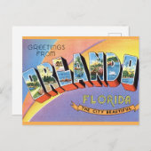 Orlando Retro Welkomstansichtkaart Briefkaart (Voorkant / Achterkant)