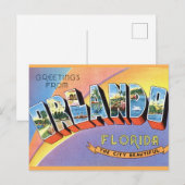 Orlando Retro Wenskaart Briefkaart (Voorkant / Achterkant)