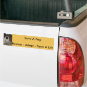 Orlando "Save A Pug"-Bumpersticker Bumpersticker (Op Truck)