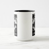 Orlando Skyline Black and White Woodcut Lake Eola Mok (Midden)