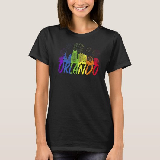 Orlando Skyline Pride Parade Orlando T-shirt (Voorkant)