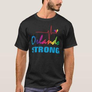 Orlando Strong Rainbow Pulse Heart LGBT T-shirt