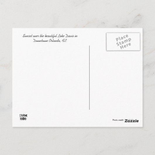 Orlando Sunset Briefkaart (Achterkant)