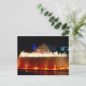 Orlando Theme Park Fountain verlicht 's nachts Briefkaart (Staand voorkant)