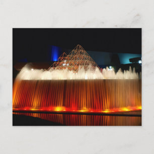 Orlando Theme Park Fountain verlicht 's nachts Briefkaart