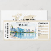 Orlando Trip Boarding Pass Ticket Kaart (Voorkant / Achterkant)