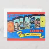 Orlando Vintage Groet Ansichtkaart Briefkaart (Voorkant / Achterkant)