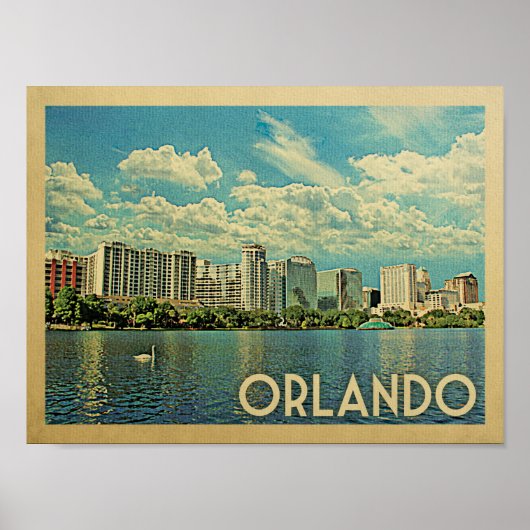 Orlando Vintage Travel Poster (Voorkant)