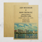 Orlando Wedding Invitation Florida Kaart (Voorkant / Achterkant)