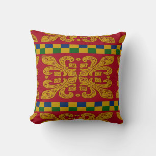 Orleans fleur De Lis, Red en Gold Kussen