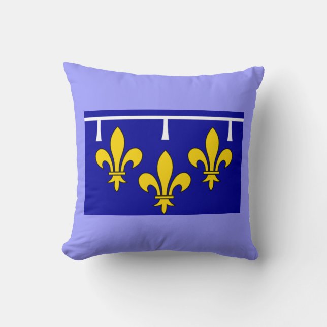 Orleans Frankrijk Vlag Worp Kussen (Voorkant)