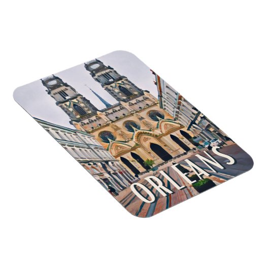 Orléans Photo Vintage Magneet (Rechterzijde)