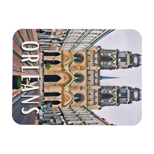 Orléans Photo Vintage Magneet (Horizontaal)