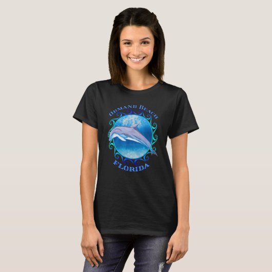 Ormand Beach Florida Vacation Souvenir Dolphin T-shirt (Voorkant volledig)
