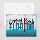 Ormond Beach Briefkaart Florida Surfboard (Voorkant / Achterkant)