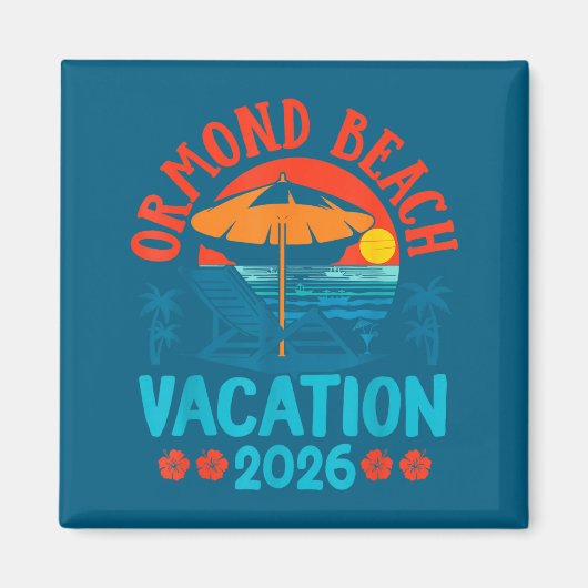 Ormond Beach Florida 2026 Family Vacation Beach Su Magneet (Voorkant)