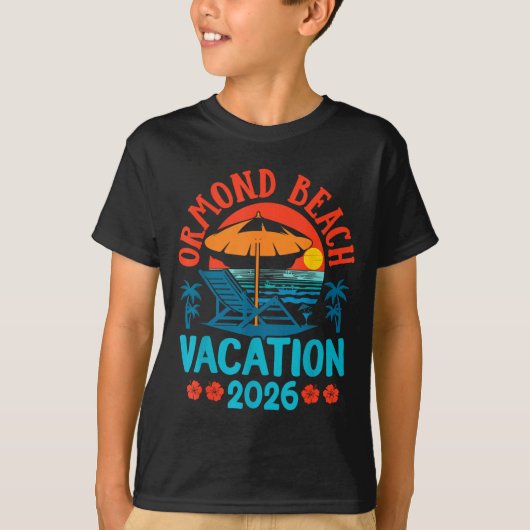 Ormond Beach Florida 2026 Family Vacation Beach Su T-shirt (Voorkant)