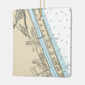 Ormond Beach Florida Chart Keramisch Ornament (Links)