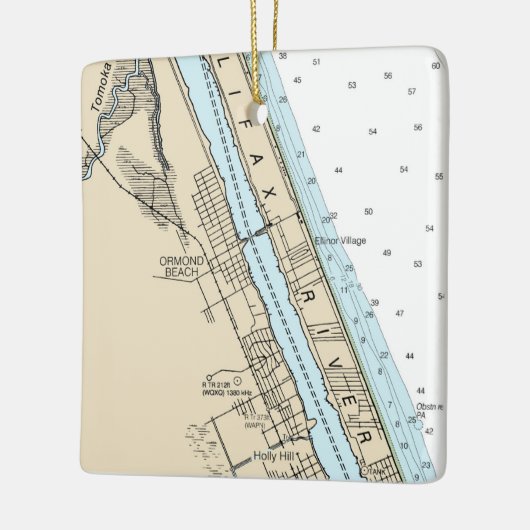 Ormond Beach Florida Chart Keramisch Ornament (Links)